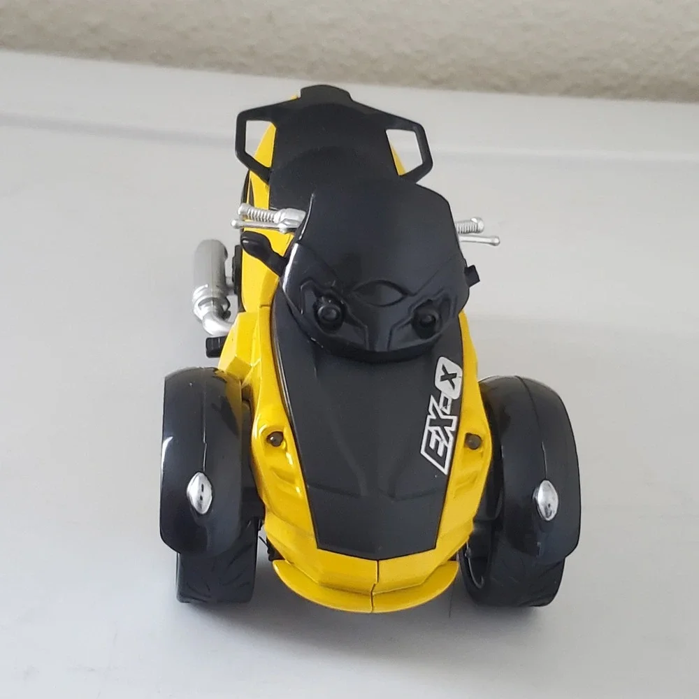 Excite Die-Cast 3-Wheel Motorcycle Trike Toy Yellow Black EXC88 RA#362183
